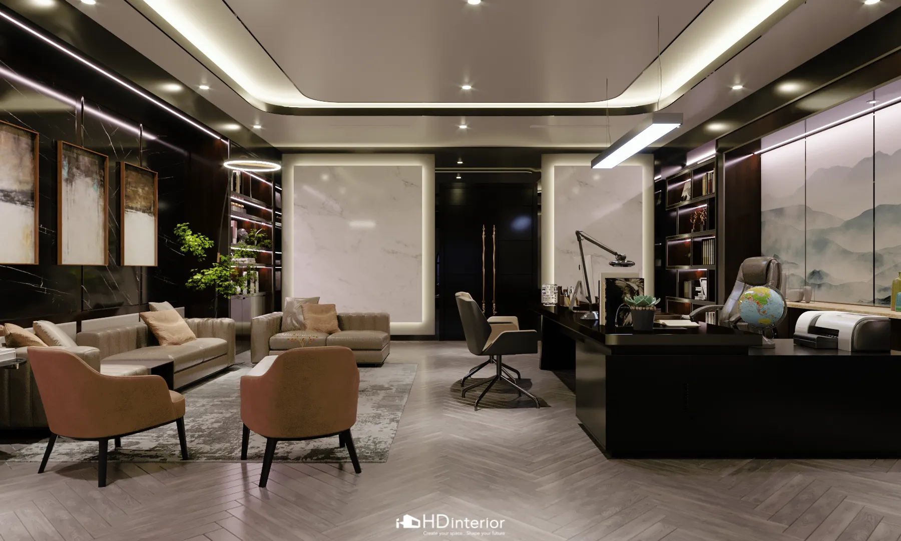 Văn phòng & nhà ở Tuấn Khánh - HDinterior