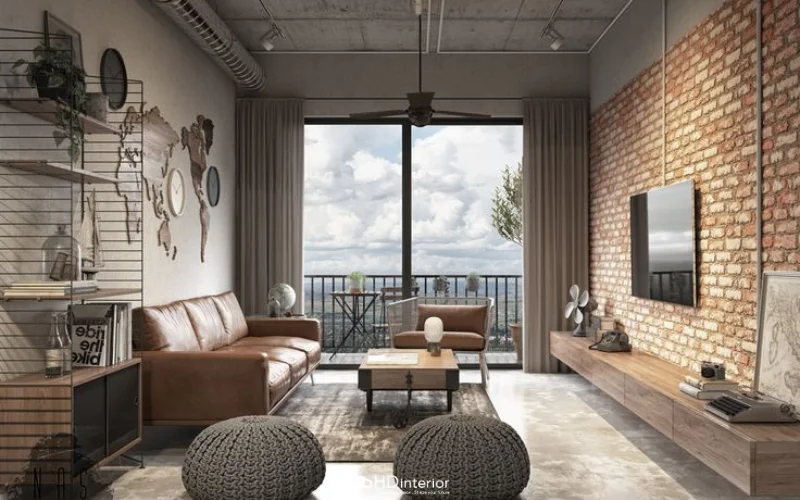 phong cách công nghiệp trong thiết kế nội thất