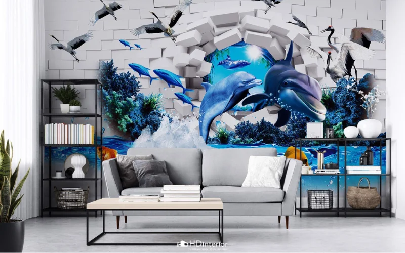 Vẽ tường nghệ thuật với sơn 3D