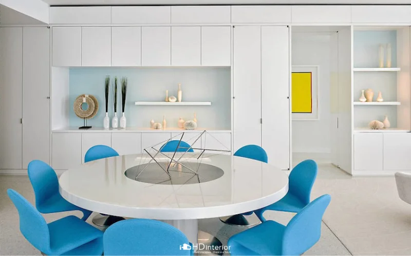 sử dung màu sắc tương phản trong thiết kế nội thất